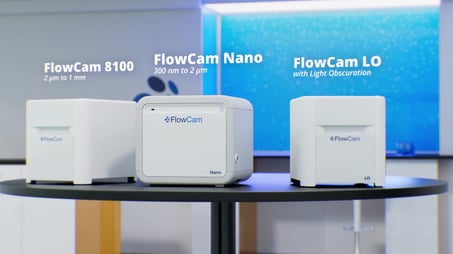 Instruments on lab bench - FlowCam 8100, FlowCam Nano, FlowCam LO